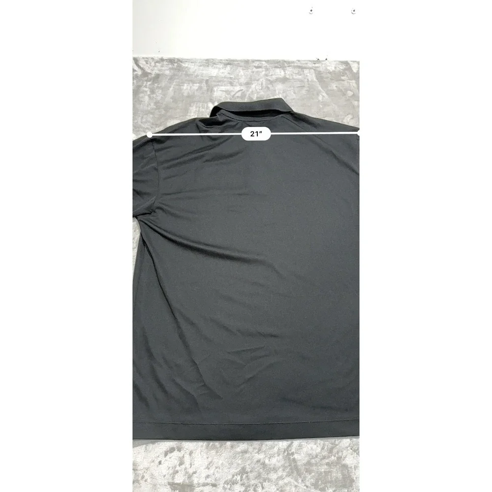 Nike Golf Polo Men's Size Large Dri-Fit Black Renwood Golf Course Short‎ Sleeve
